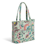 Vera Bradley Iconic Vera Tote, Signature Cotton, Mint Flowers