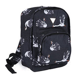 Damara Girls Swans Print Student School Bag,Black