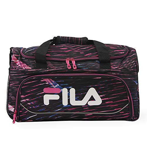 Fila Kelly 19-in Sports Duffel Bag, Stripe Static Pink One Size
