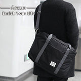 Arxus Travel Lightweight Waterproof Foldable Storage Carry Luggage Duffle Tote Bag (Black)