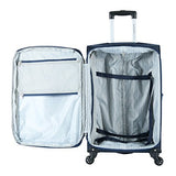 Travelers Club Luggage 3 Piece Top Durable Expandable Spinner Luggage Set, Blue