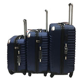 Dejuno Impact Hardside 3-Piece Spinner Luggage Set, Navy