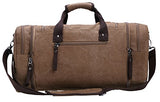 Large Capacity Canvas Unisex Travel Duffel Bag Shoulder Handbag Weekend Bag w/ Strap