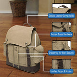 Jeep Rubicon Punisher US Flag Skull Rucksack With Leather Straps, Khaki & Bk