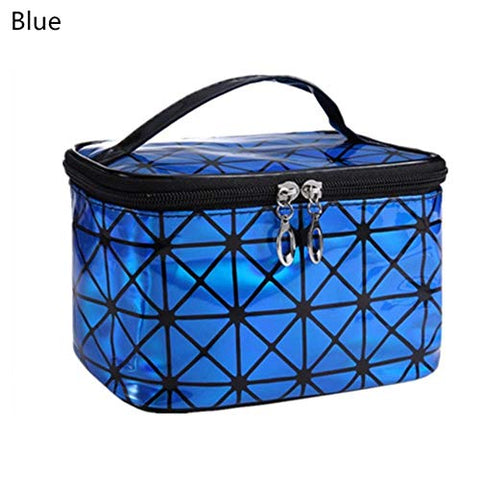 New Ladies Multifunctional Cosmetic Bag Flash Diamond Leather Organizer Cosmetic Storage Bag