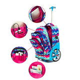 Hcc& Oversized Load Rolling School Backpack Unisex Usb Rechargeable Rolling Backpack -