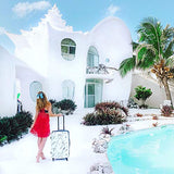 American Tourister Moonlight Hardside Expandable Luggage with Spinner Wheels, Marble, 2-Piece Set (21/24)