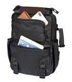 Clean Vintage Small Backpack For Men, Leather Backpack Black