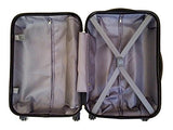 3Pc Luggage Set Suitcase Travel Hardside Rolling 4Wheel Spinner Carryon Black