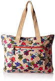 Vera Bradley Women's Lighten Up Expandable Tote, Falling Flowers Neutral
