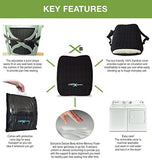 Memory Foam Back Cushion - Designed For Back Pain Relief - Lumbar Support Pillow With Premium