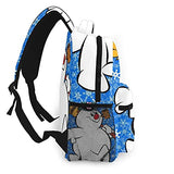 Multi leisure backpack,Frosty The Cute Pig Snowman, travel sports School bag for adult youth College Students