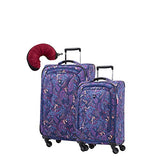 Atlantic Ultra Lite 4 | 21 And 24-Inch Expandable Spinners, Travel Pillow (Lulu Navy)
