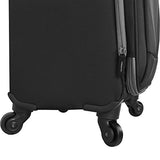 Nautica Harpswell 24 Inch Luggage Expandable Spinner, Grey/Black