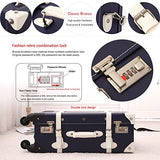 Unitravel Vintage Suitcase Set Spinner Travel Hardside Luggage Sets Pu Trunk
