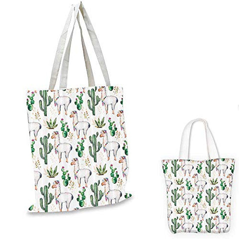 Cactus Decor canvas messenger bag Hot South Desert Plant Cactus Pattern with Camel Animal Modern