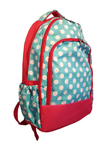 Aqua Polka Dot Back To School Backpack
