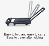 Flat-Panel Trolley Folding Portable Household Flat-Bed Trolley Luggage Trolley-Handling Pull Cargo Trailer, Blue