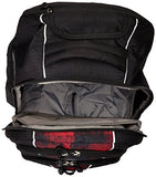 High Sierra Freewheel Wheeled Laptop Backpack, Black/Buffalo Plaid/Crimson