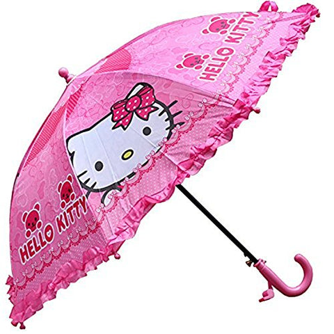 New Hello Kitty Girls And Womens Pink Lace Parasol Umbrella