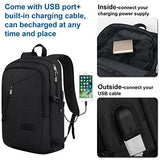 Slim Travel Backpack,Anti-Theft College School Backpack With Usb Charging Port And Lock For Men