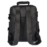 Clean Vintage Small Backpack For Men, Leather Backpack Black