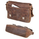 Genuine Leather Laptop Messenger Office Briefcase Vintage College Bag Businessman Bag
