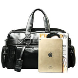 Berchirly Mens Messenger Laptop Bag Business Travel Duffel Weekender Bag Black