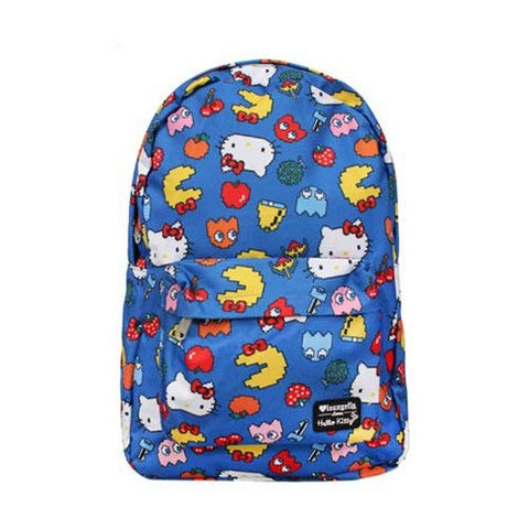 Loungefly x Hello Kitty x Pac Man Characters AOP Backpack