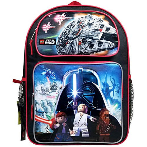 New Lego Star Wars Large 16" Backpack #SLCF16 Plus Matching Lunch Bag