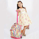 Yexin Rolling Backpacks For Girls School Bags With Wheels Case Lunch Bag School Travel Backpack