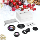 AMIR Phone Camera Lens, 0.6X Super Wide Angle Lens + 15X Macro Lens for iPhone Lens Kit, 2 in 1