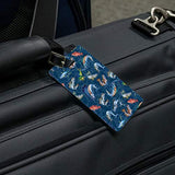 Salt Water Game Fish Fishing Compass Luggage ID Tags Carry-On Cards - Set of 2