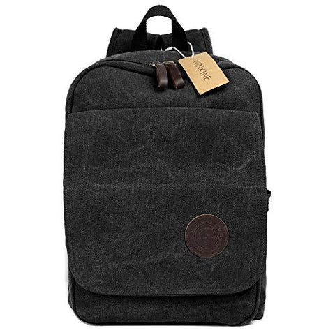 Winkine Canvas Backpack Shoulder Bag - College Backpack - Outdoor Bag - Fit 15" Laptop