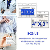 SAM & LORI Vaccine Card Protector Holder with Passport Holder Case, PU Leather Wallets Passport Cover and CDC Vaccine Card Slot Combo Rose gold