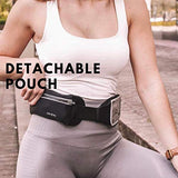 KZX Fit Running Belt for Phone – Detachable Fanny and Waist Pack for Hands-Free Workout –