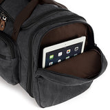 Plambag Canvas Duffle Bag for Travel, 50L Duffel Overnight Weekend Bag(Dark Gray)