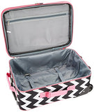 Rockland 2 Piece Expandable Luggage Set, Pink Chevron, One Size