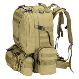 Aw Mud Color Waterproof Camping Bag 23X19X5.5" Oxford Nylon Backpack Travel Military Tactical