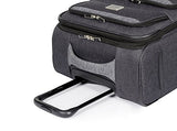 Sammy'S Soft Goods Co. Saint Dominique Expandable 20" Suitcase, Black/Grey