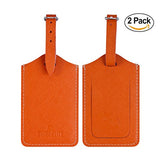Swisselite Genuine Leather Luggage Tags & Bag Tags 2 Pieces Set In 5 Color