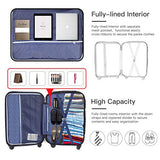 SHOWKOO Luggage Sets Suitcase Spinner Lightweight Durable for Travels 20in 24in 28in(Blue)