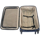 Kenneth Cole Reaction KC-Street 28" Lightweight Softside Jacquard Expandable 4-Wheel Spinner Checked Suitcase, Navy