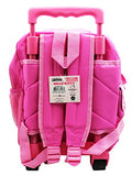 Hello Kitty Pink Fuzzy Patch Preschooler Rolling Backpack (12In)