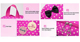 Fanci 3Pcs Polka Dot Bowknot Elementary Kids School Backpack Bookbag Set for Girls Princess Style