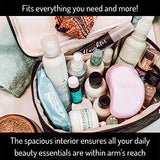 Ellis James Designs Large Travel Makeup Bag for Women - Black Make Up Bag for Women - Travel Cosmetic Bag - Makeup Case Gifts for Women, Makeup Organizer Bag, Travel Toiletry Bag for Women