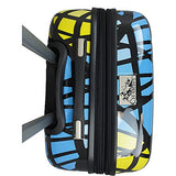 Chariot 20" Lightweight Spinner Carry-On Hardside Suitcase Luggage-Stained Glass Cat, Black