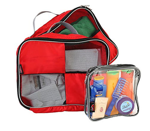 Packing Cubes / Organisers For Easy Packing And Toiletry Bag 9x9x4.5" Hand Luggage Approved