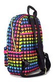 Betsey Johnson Nylon Backpack, Rainbow Hearts
