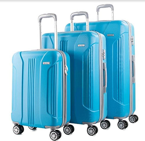 AMKA Sierra 3-Piece Expandable Hardside Spinner Luggage Set Turquoise